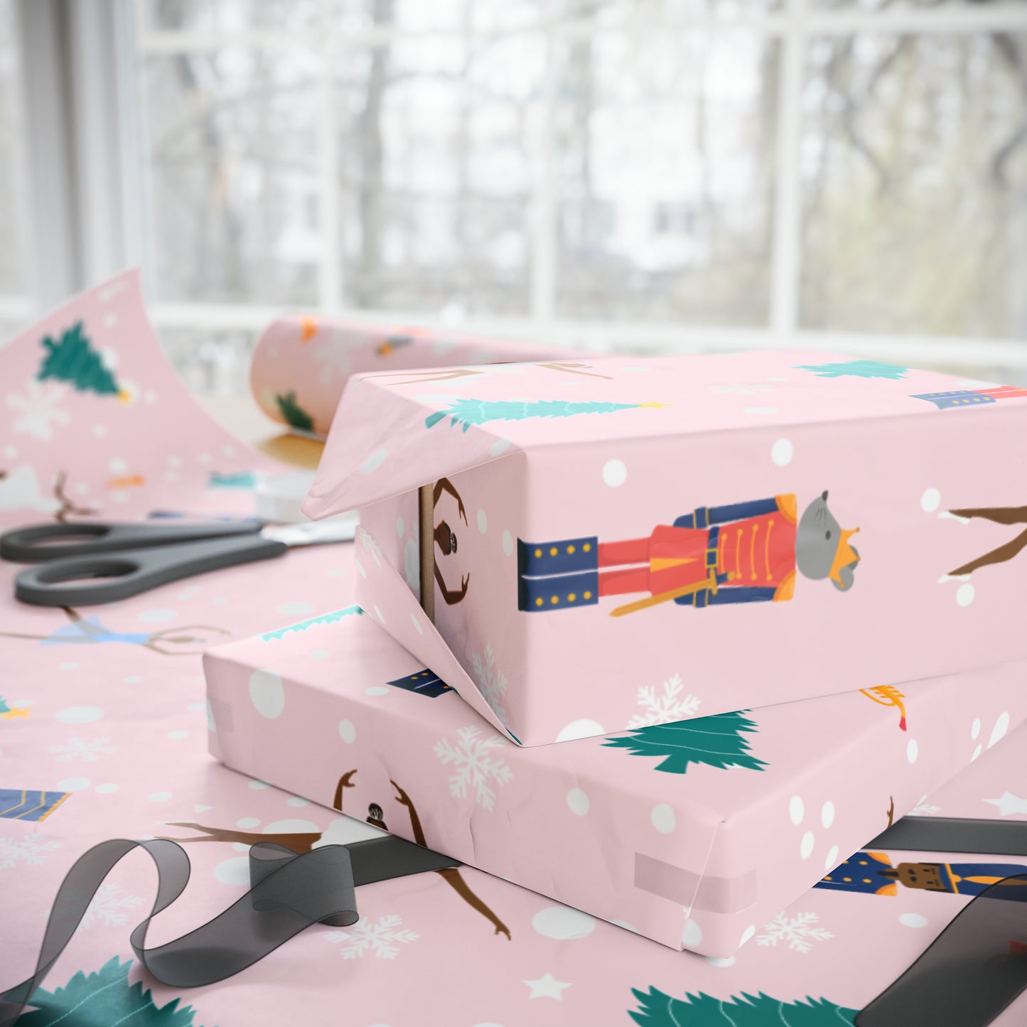 Chocolate Nutcracker Wrapping Paper