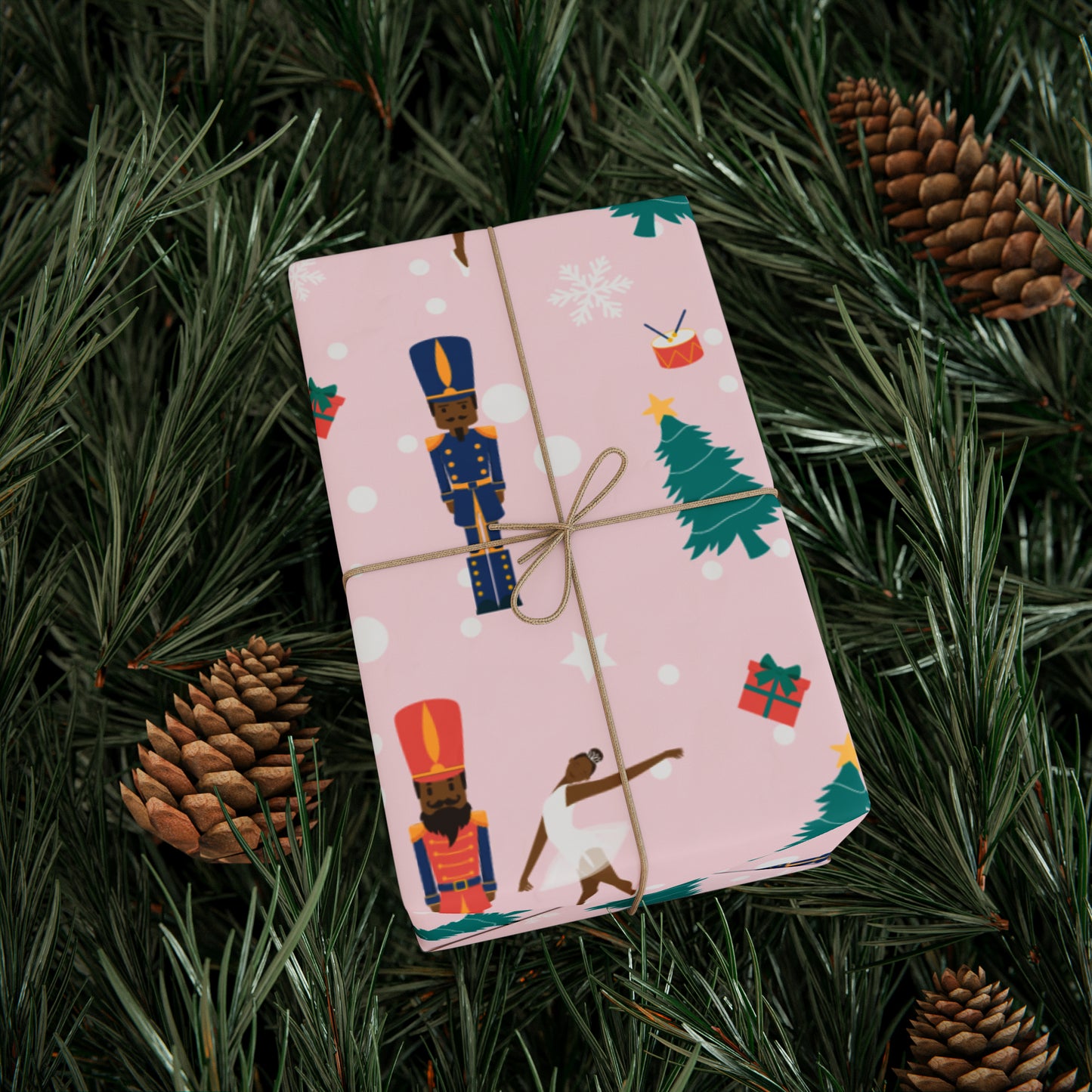 Chocolate Nutcracker Wrapping Paper