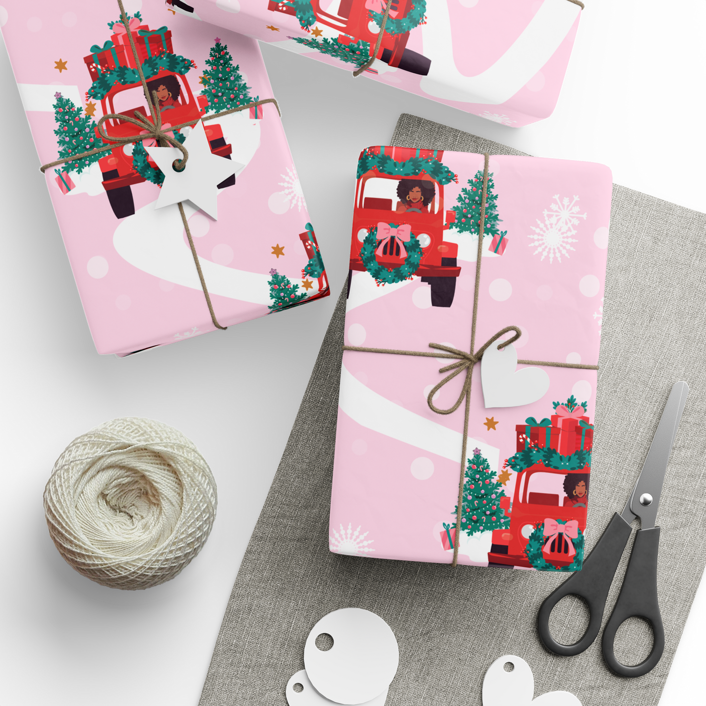 Holiday Jeep Wrapping Paper