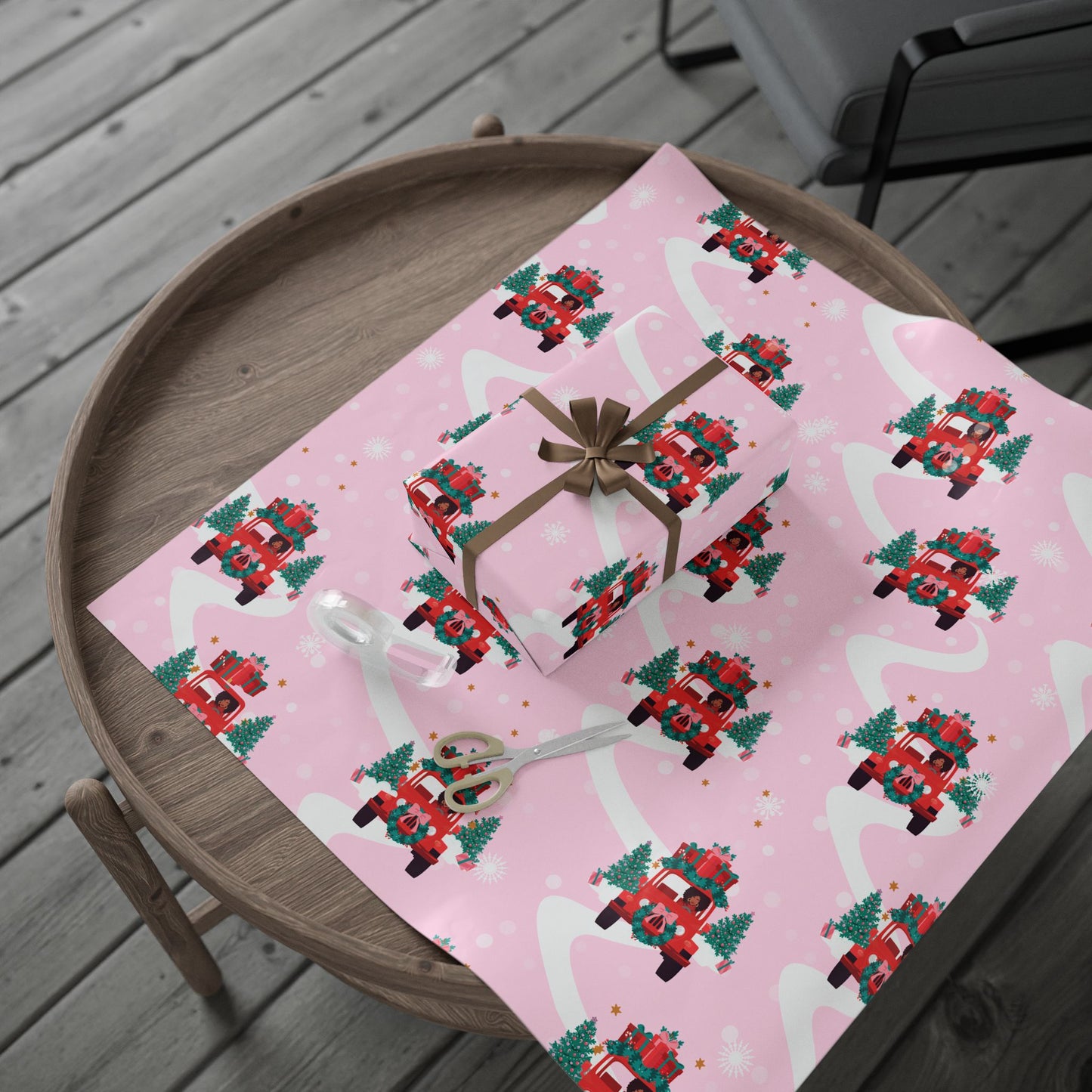 Holiday Jeep Wrapping Paper
