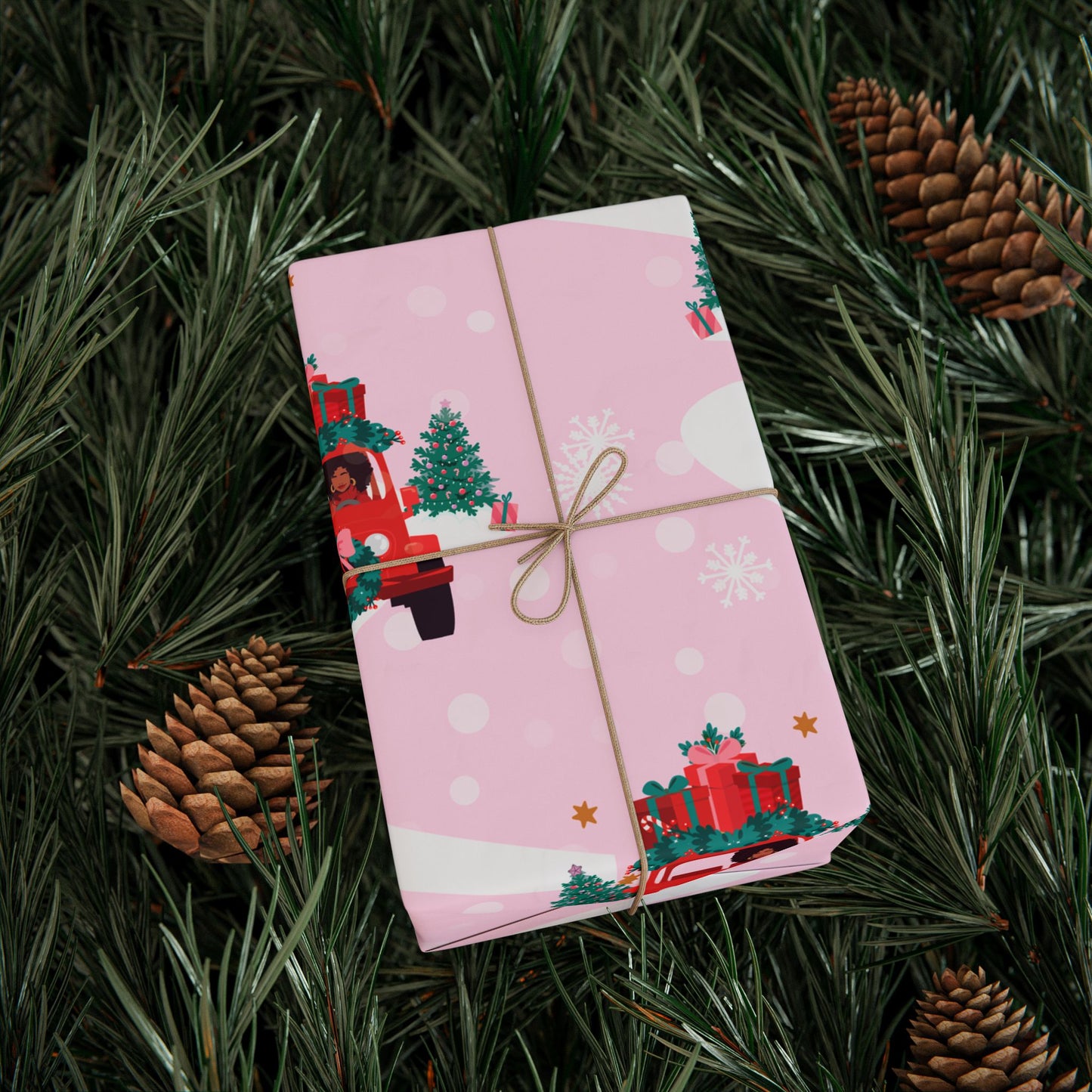 Holiday Jeep Wrapping Paper
