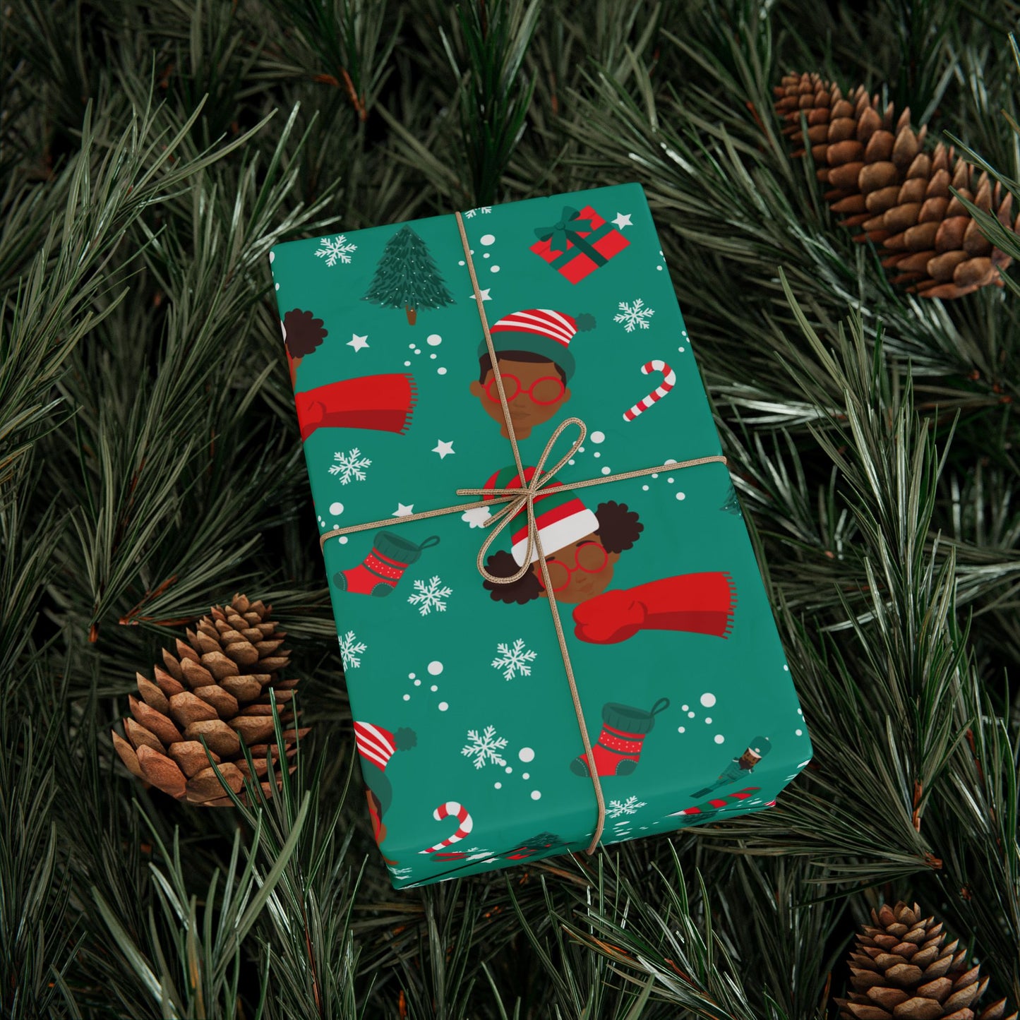 Chocolate Elves Wrapping Paper