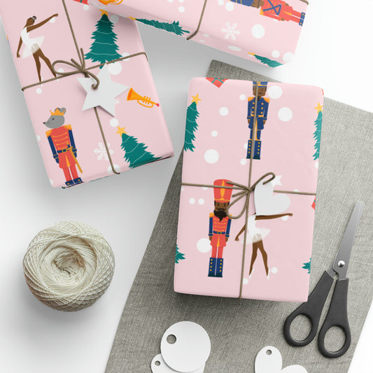 Chocolate Nutcracker Wrapping Paper