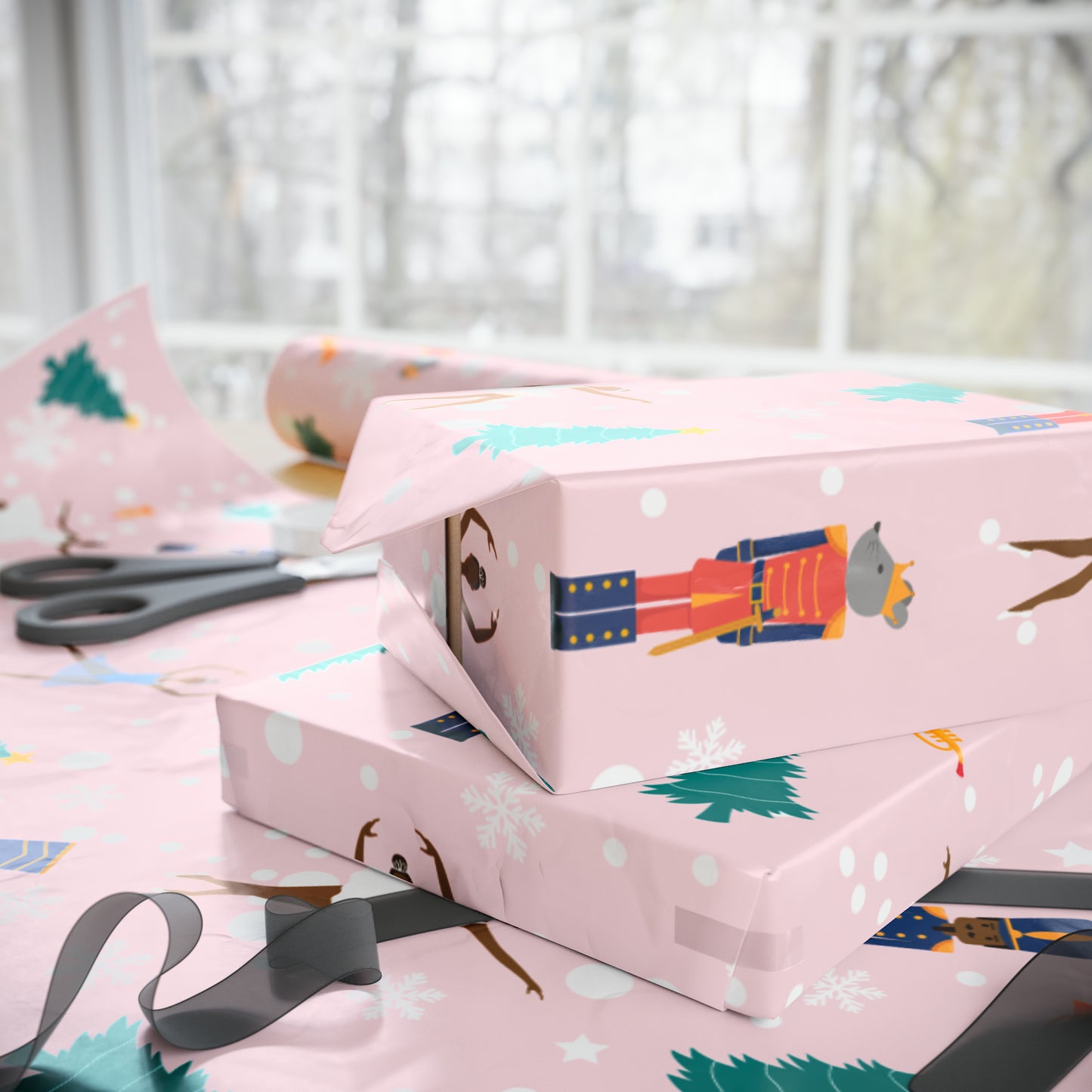 Chocolate Nutcracker Wrapping Paper