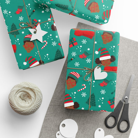 Chocolate Elves Wrapping Paper