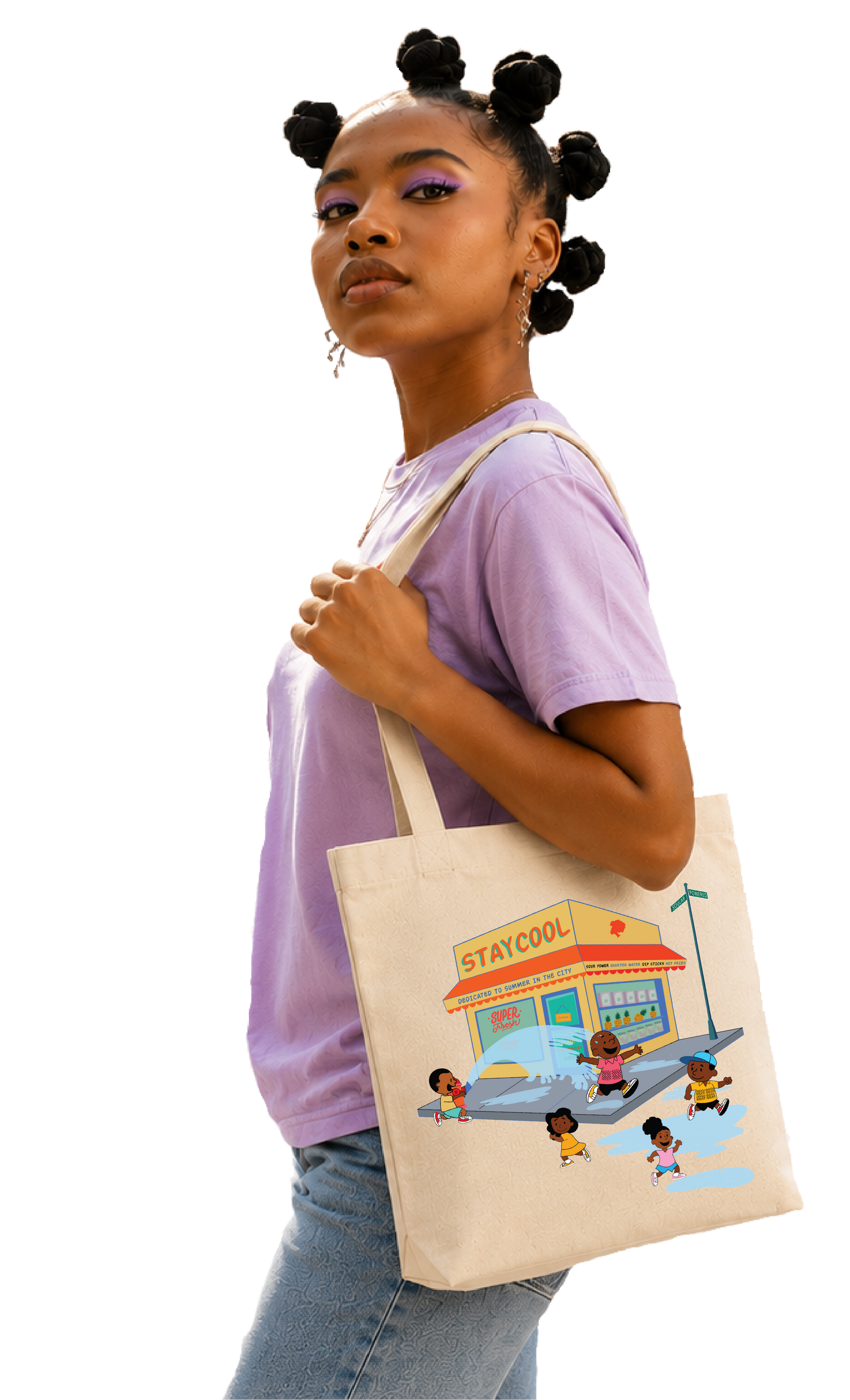 "Stay Cool" Summer in the City Tote Bag