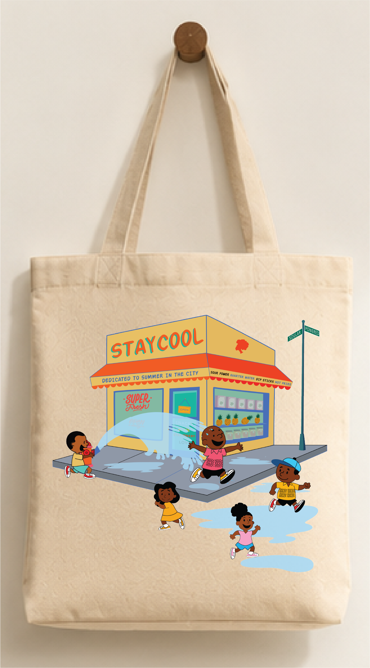 "Stay Cool" Summer in the City Tote Bag